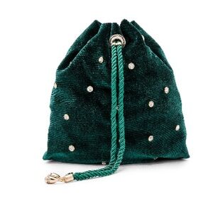 🆕 REVOLVE Ettika Velvet Crossbody Bag in Emerald